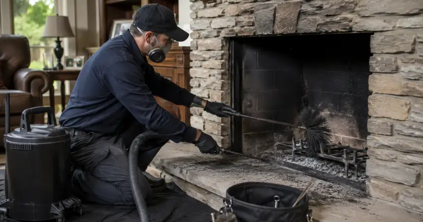 smoke odour inspection fireplace sweeper Winnipeg visit