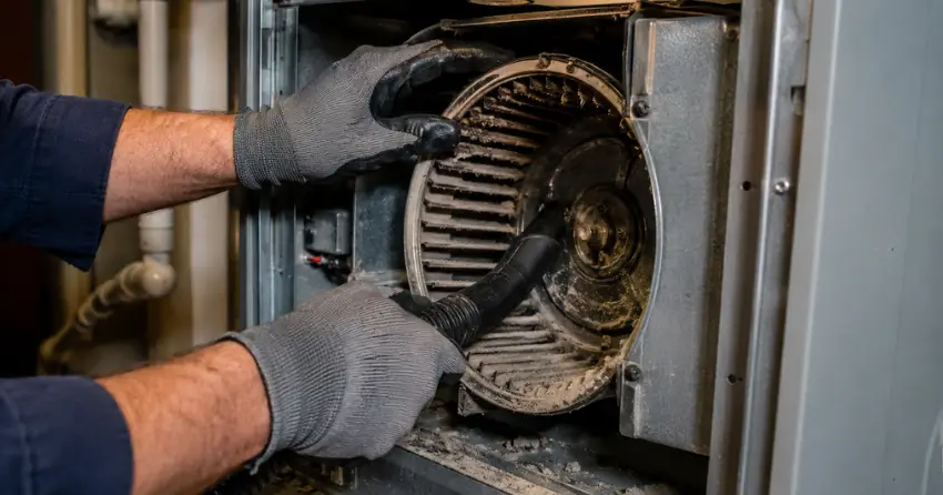 furnace maintenance blower cleaning and inspection Winnipeg home