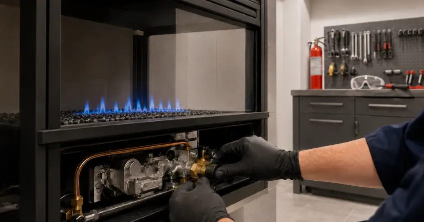 gas fire servicing before heating season in Winnipeg