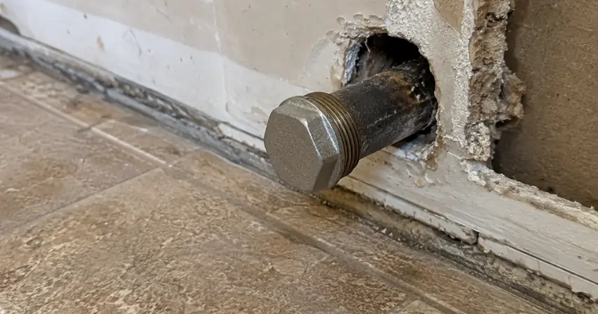 capped gas line after appliance removal in Winnipeg