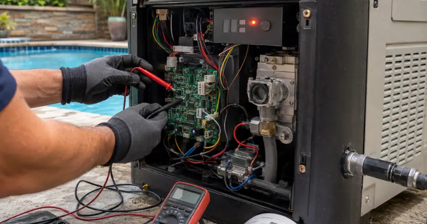 pool heater ignition failure diagnostic steps Winnipeg