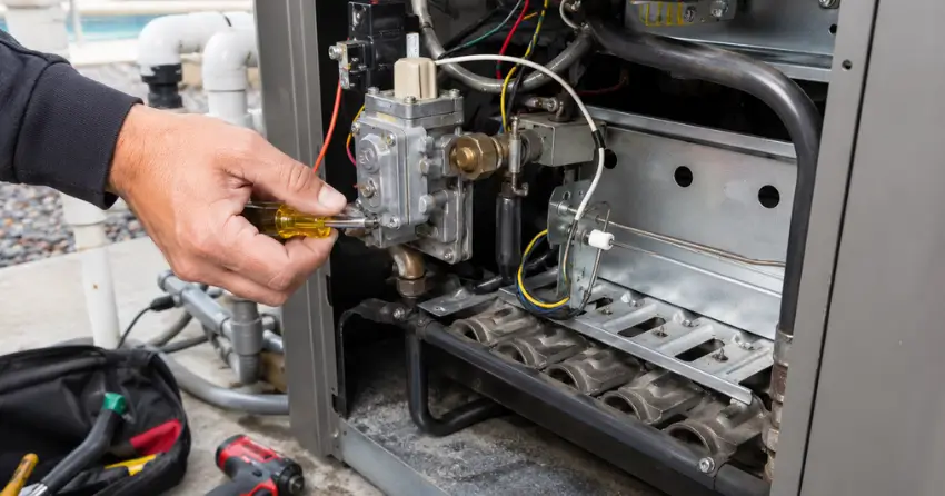 gas valve and ignition pool heater repair Winnipeg